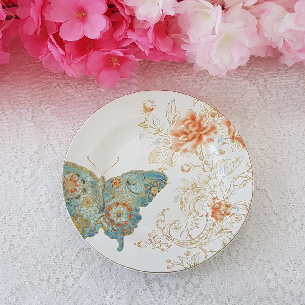 4pc 222 Fifth Zoe Butterfly Side Plates Set